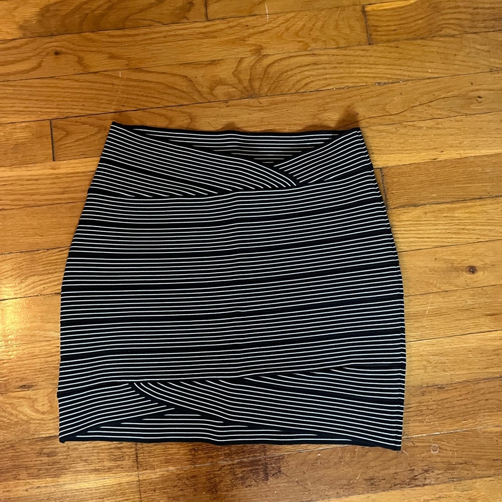 BCBG MaxAzria Striped Mini Skirt